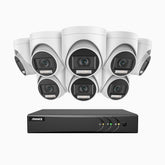 ADLK500 - 3K 16 Channel 8 Dual Light Cameras Wired Security System, Color & IR Night Vision, 3072*1728 Resolution, f/1.2 Super Aperture, 4-in-1 Output Signal, Built-in Microphone, IP67